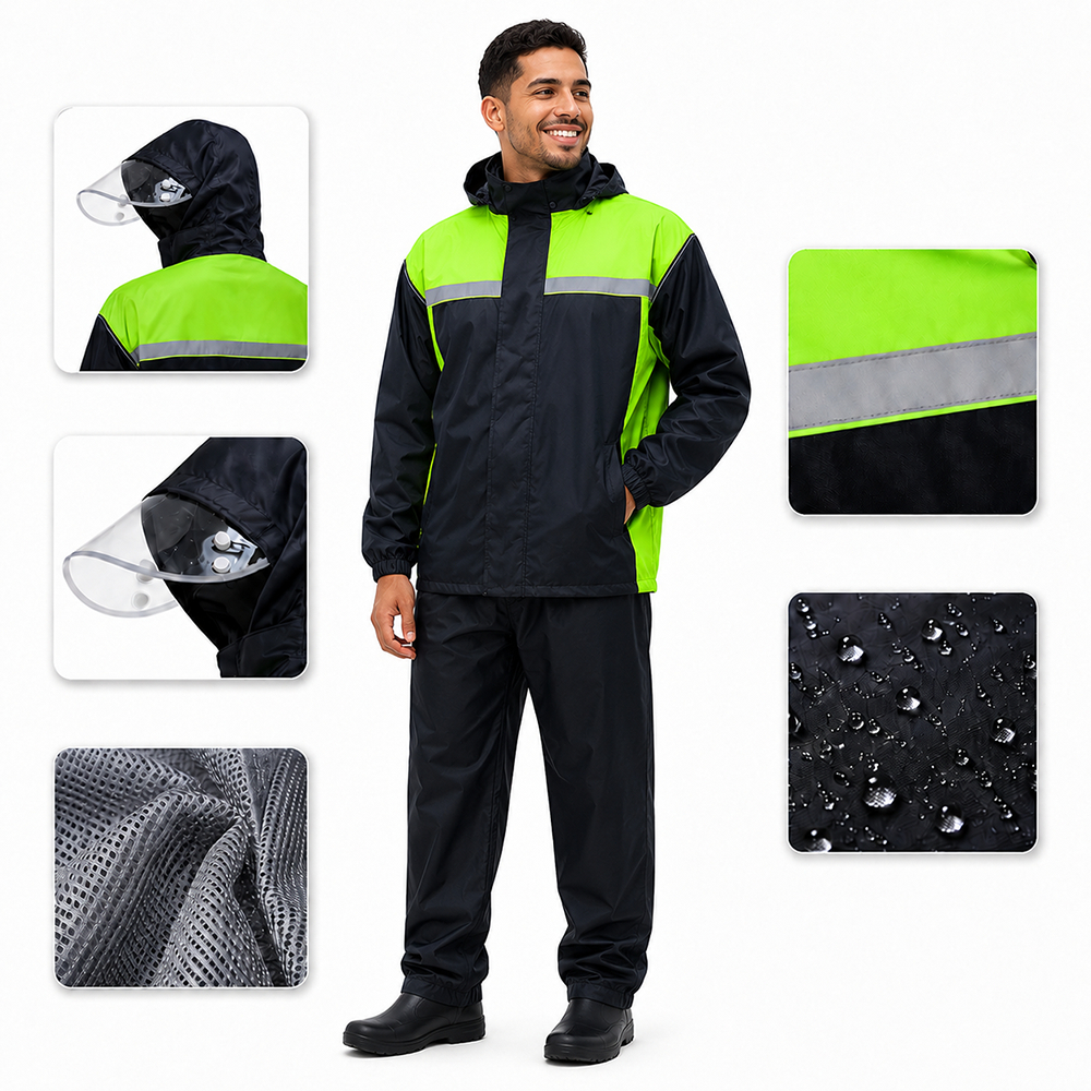 Capa De Chuva Moto Motoboy Motoqueiro Motociclista PVC Impermeável Reforçada