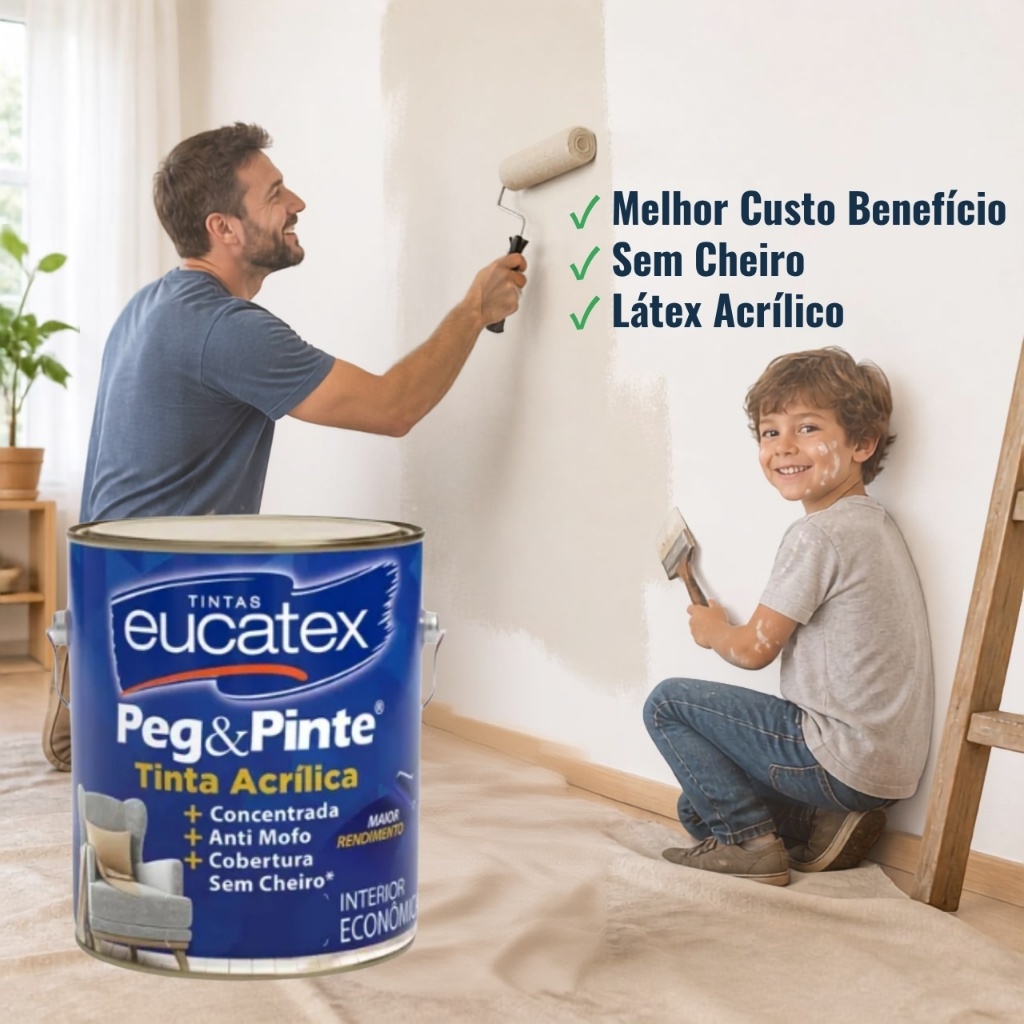 Tinta Latex Acrílica Sem Cheiro Peg Pinte 3.6 litros