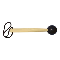 1 Baqueta Maçaneta para Bumbo Ponta de Borracha Marfim 225 Mm - Unidade