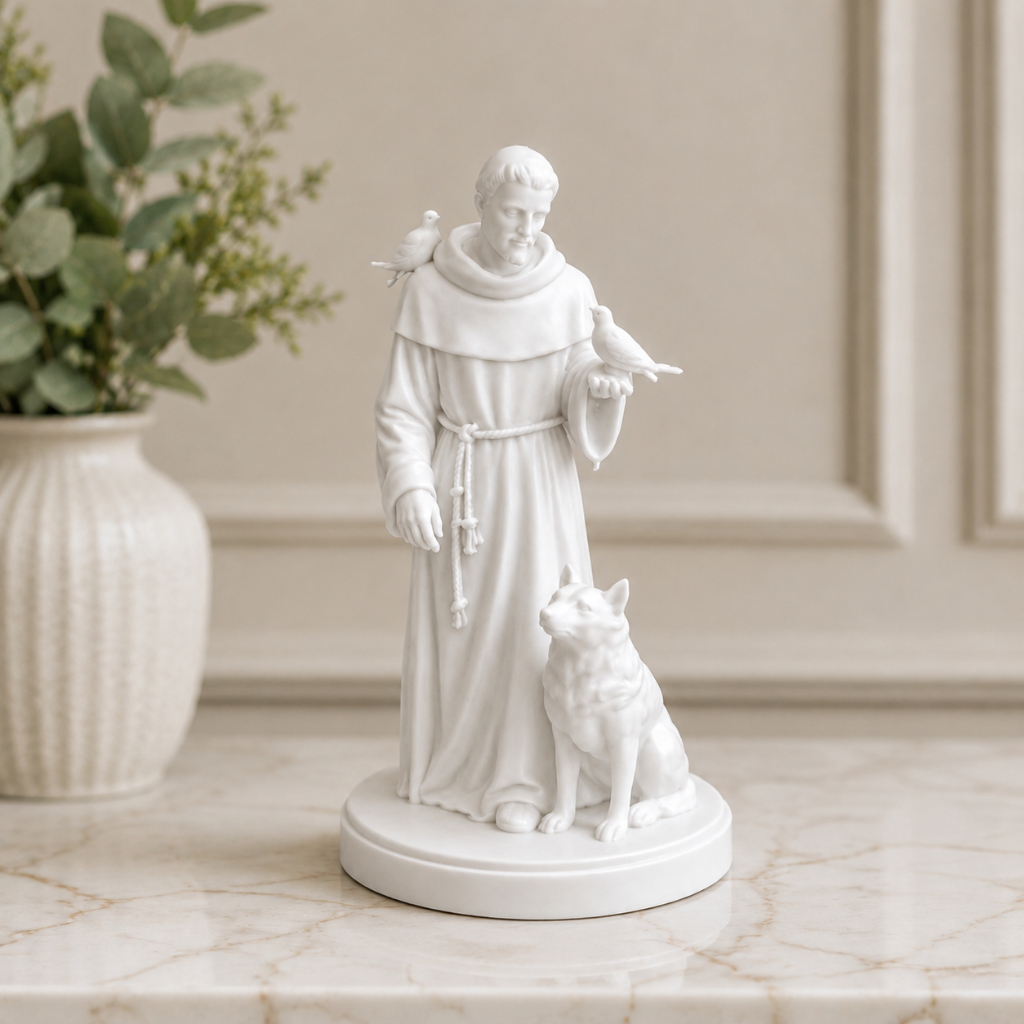 São Francisco de Assis Imagem Católica Religiosa Decorativa para Altar Cantinho de Oração Presente