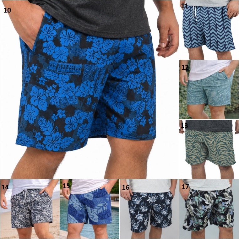 Kit 2 Short Estampado Tactel Com Elastano Extra Grande Plus size - Butu Biru