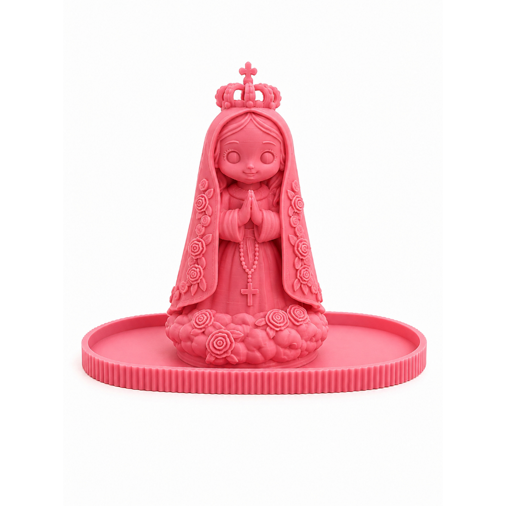 Nossa Senhora Aparecida Baby com bandeja, imagem Nossa Senhora Aparecida, imagem religiosa decorativa
