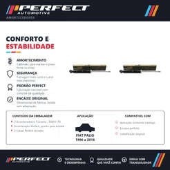 Par Amortecedor Traseiro FIAT PALIO 1996 a 2016 Perfect