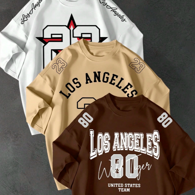Kit 3 Camiseta Masculina Streetwear Blusa Estilosa Leve Confortável Lançamento