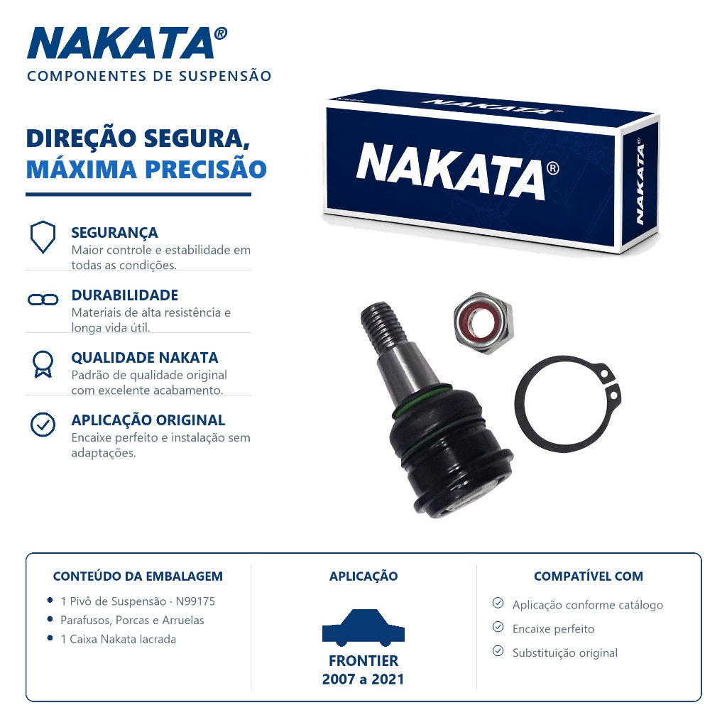 Pivo De Suspensão Superior Frontier 2007 Até 2021 Original Nakata