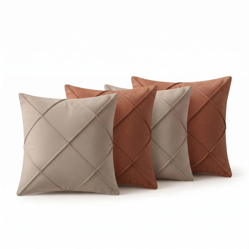 Kit 4 Capas de Almofada 40x40 Suede Luxo Decorativa para Sofá — foto 5