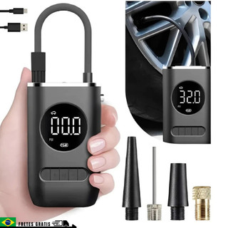 Mini Compressor Bomba De Ar Eletrica Portátil Digital Para Encher Pneu Carro Bike Moto