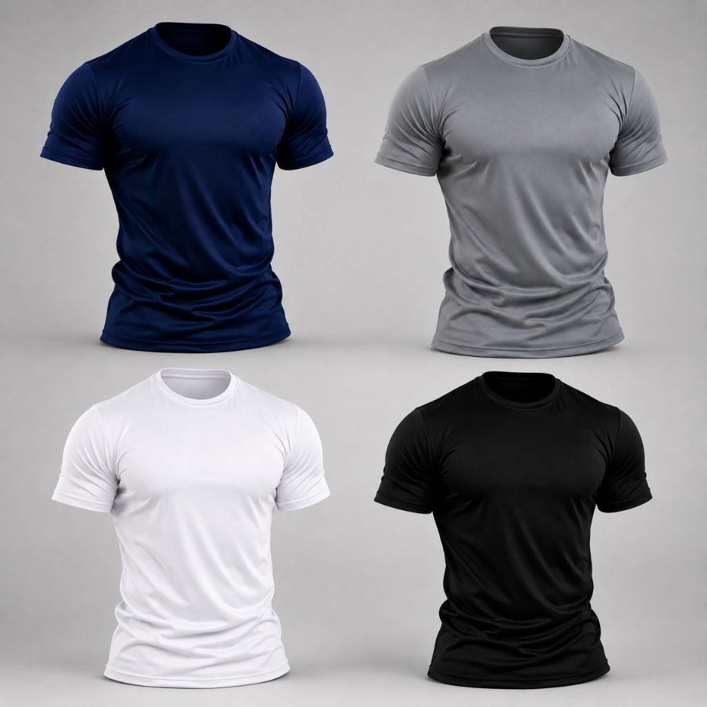 Kit 4 Camiseta Dry Masculina Manga Curta Fitness Academia Corrida CrossFit Premium Tecido Furadinho