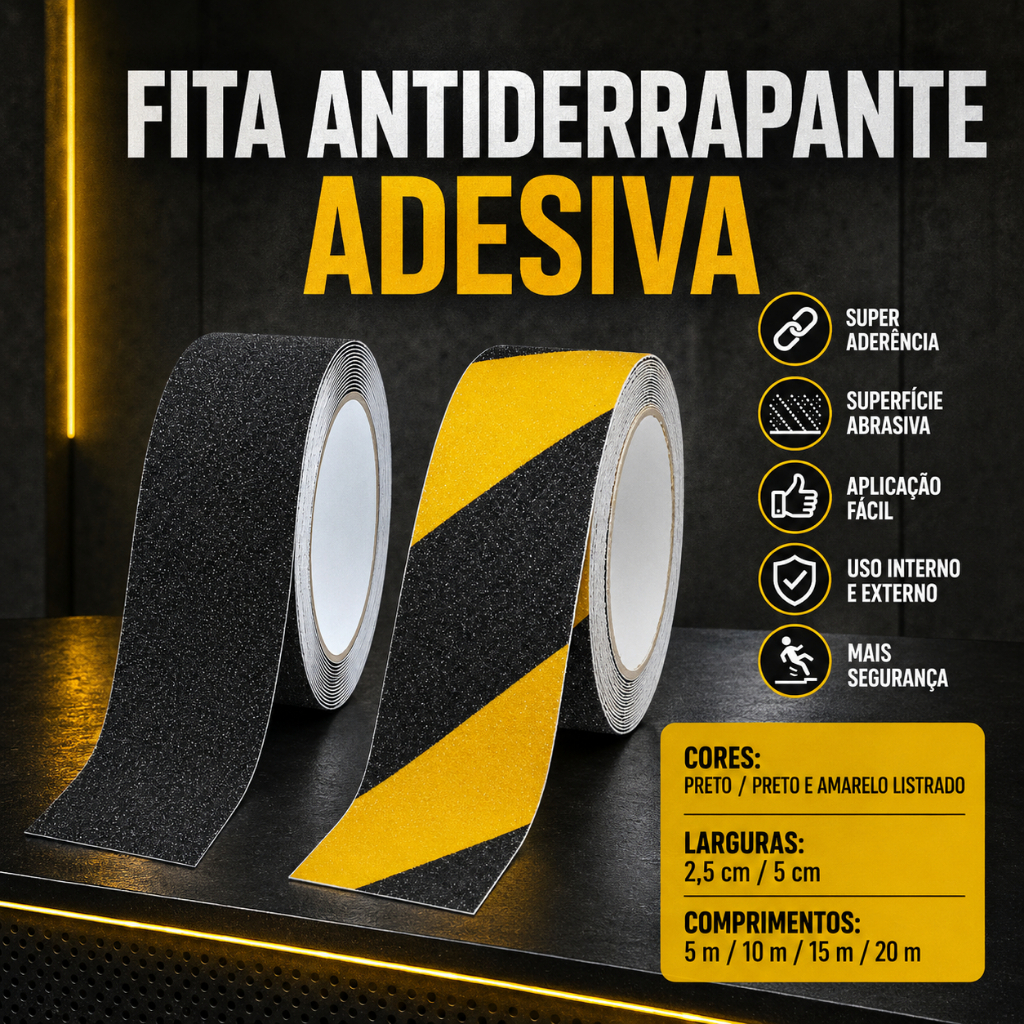 Fita Antiderrapante Fita Fosca Adesivo Forte Resistente ao Desgaste Fita de Advertência Impermeável para Piso Banheiro