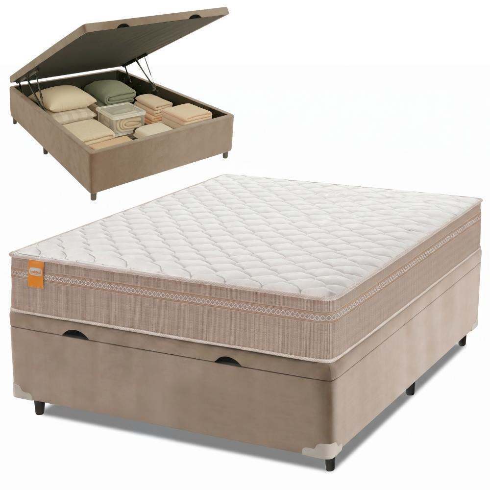 Cama Box Baú Colchão Casal Molas Ensacadas Alameda 138x188x71cm