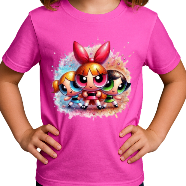 Camiseta Meninas Superpoderosas Infantil Feminina  Estampada 100% Algodão 02 ao GG Oferta