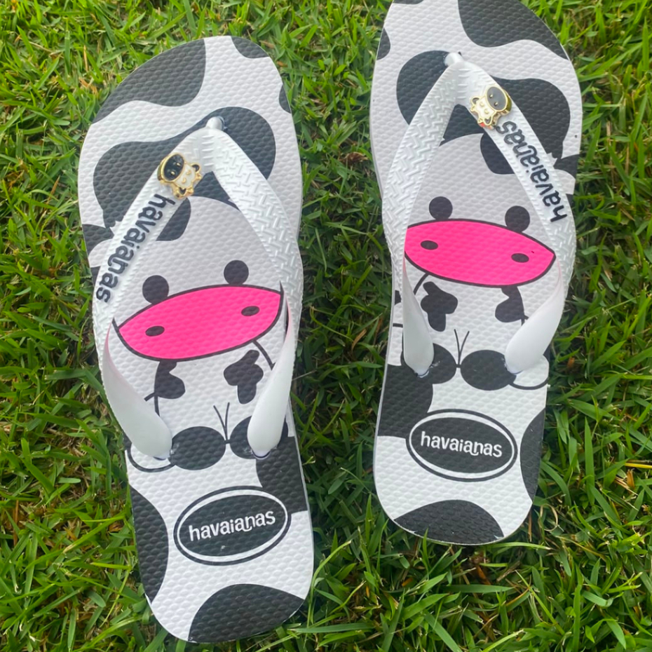Chinelo Feminino Estampado Borracha Antiderrapante Tira Macia Leve Confortável Estampas Variadas 33/34-39/40