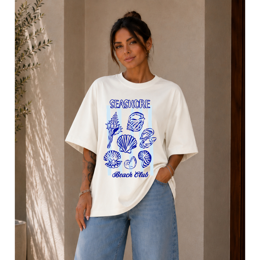 Camiseta Feminina Oversized Estampada T-Shirt Streetwear 100% Algodão Modelagem Larga Moda Confortável