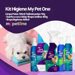 Kit Hidratante e Limpa Patas Orelhas Lágrimas e Banho a Seco MyPetOne