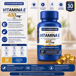 Vitamina E 400mg Catarinense 30 cápsulas