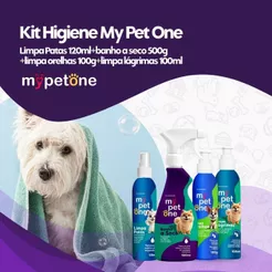 Kit Banho a Seco e Limpa Patas Orelhas Lagrimas MyPetOne