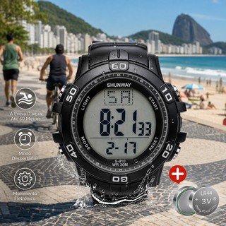 Relógio A Prova Dágua Masculino Original  Esportivo  Resistente À Água Até 50 Metros Com Despertador