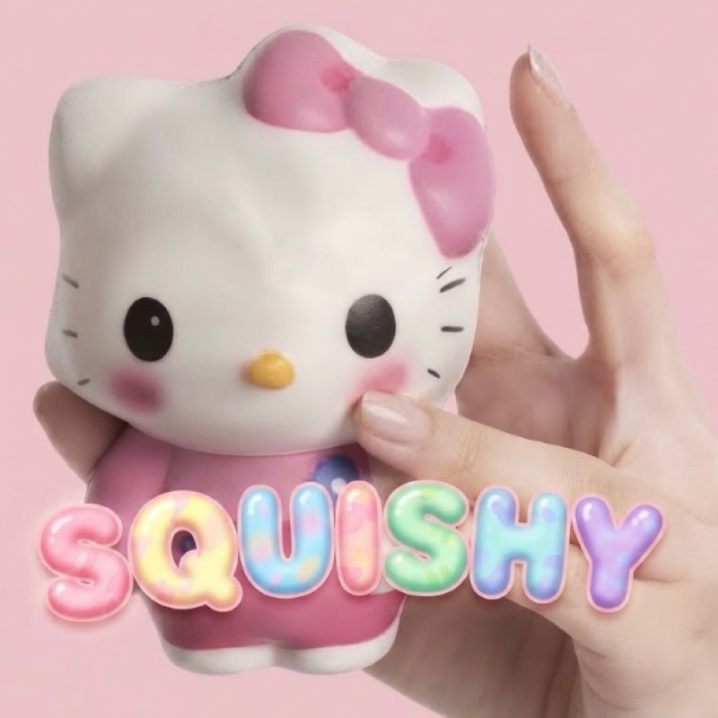 Brinquedo de Apertar Squishy Hello Kitty 8 cm - Squishy Gatinha - Brinquedo Antiestresse macio - Presente para menina.