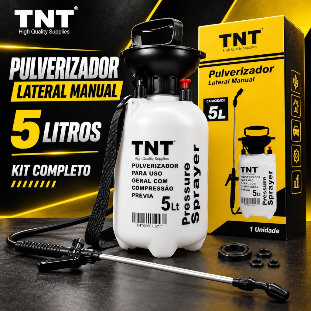 Pulverizador Promoção Bomba Lateral De Veneno 5 Litros Dedetização Borrifador 5l Compressão Previa