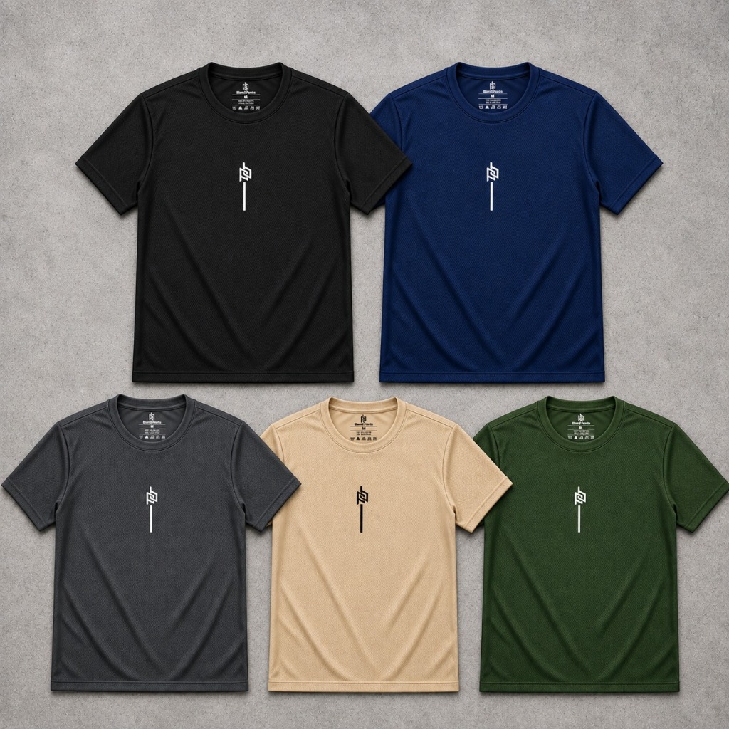 Kit 5 Camisetas Dry Fit Masculina Academia Fitness Respirável Secagem Rápida Conforto