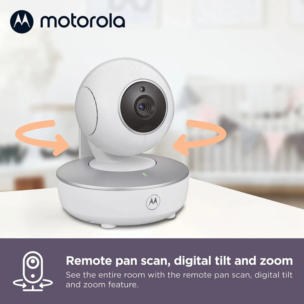Babá Eletrônica Motorola VM36XL Tela 5" Visão Noturna Câmera 2.4GHz