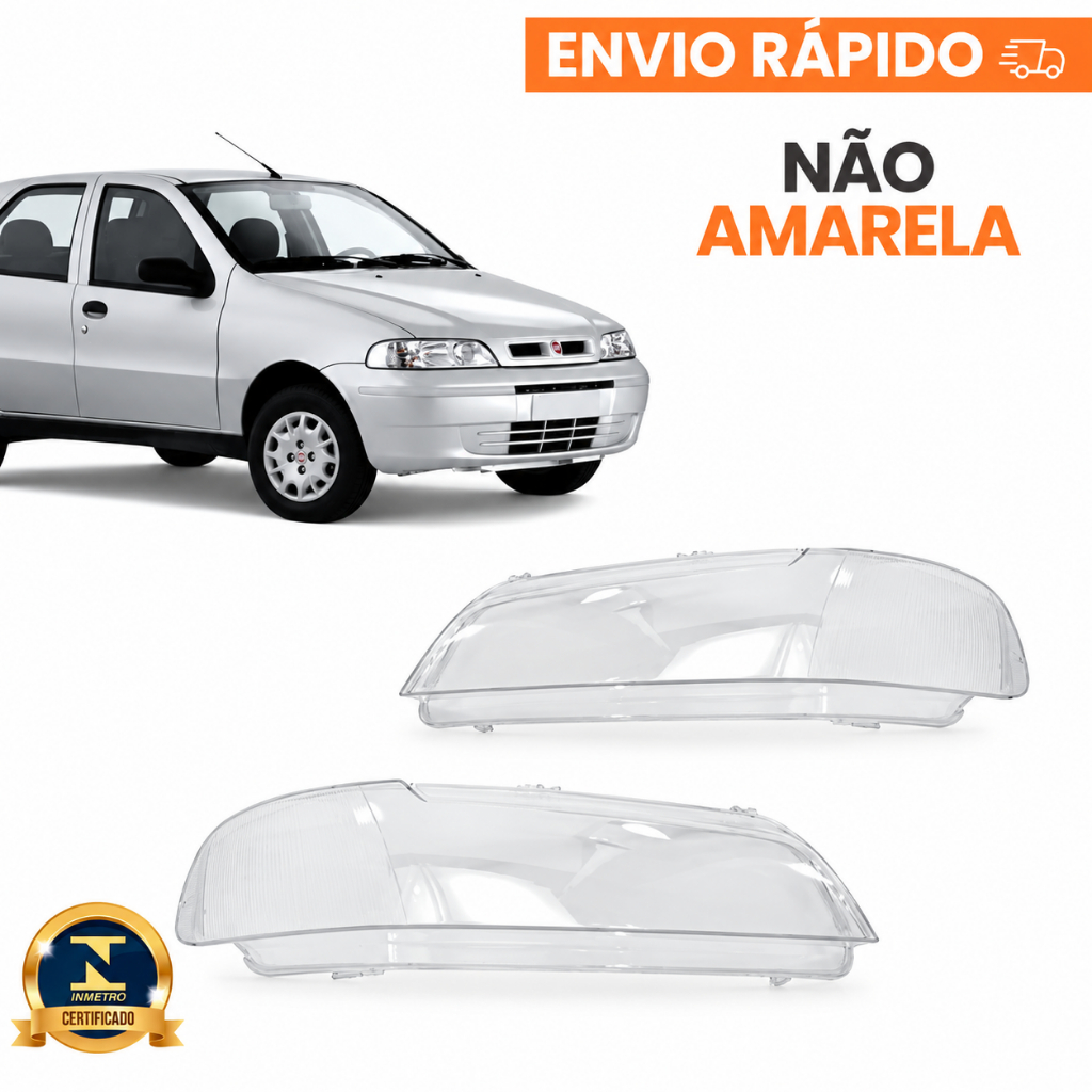 Lente Farol Fiat Palio Fire 2001 2002 2003 2004 2005 2006