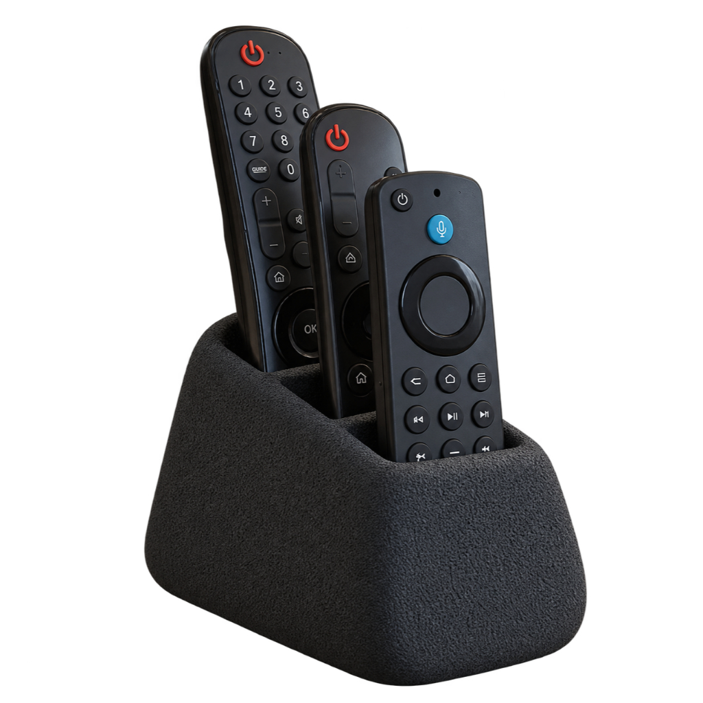 Porta Controle Remoto Universal Triplo Moderno - TV Ar Condicionado Home Theater Som Organizado Presente Criativo