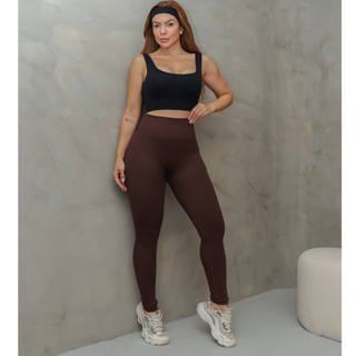 Calça Legging Fitness Feminina Cintura Alta Canelada Esportiva Academia Treino 3RD SD1140