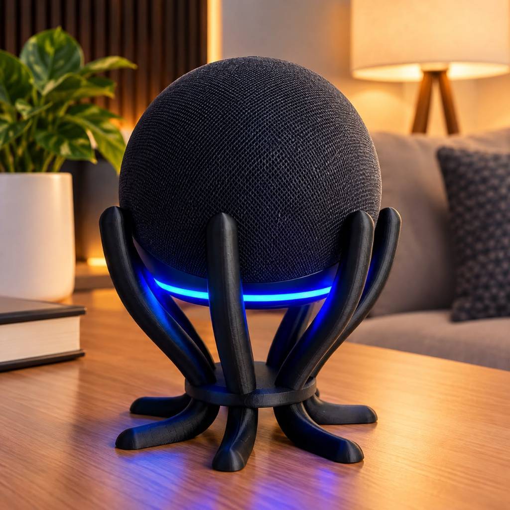 Suporte base para Alexa Echo Dot Geração 4 e 5 - Base Minimalista Moderna Criativa de Mesa para Casa e Escritório