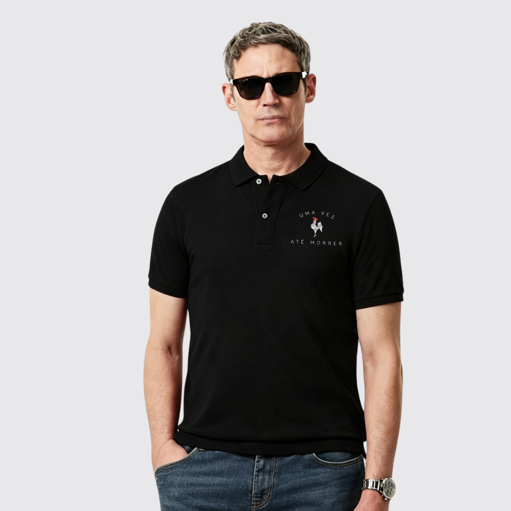 Camisa Polo Masculina Algodão Piquet  Galo Uniforme Premium Futebol Carioca