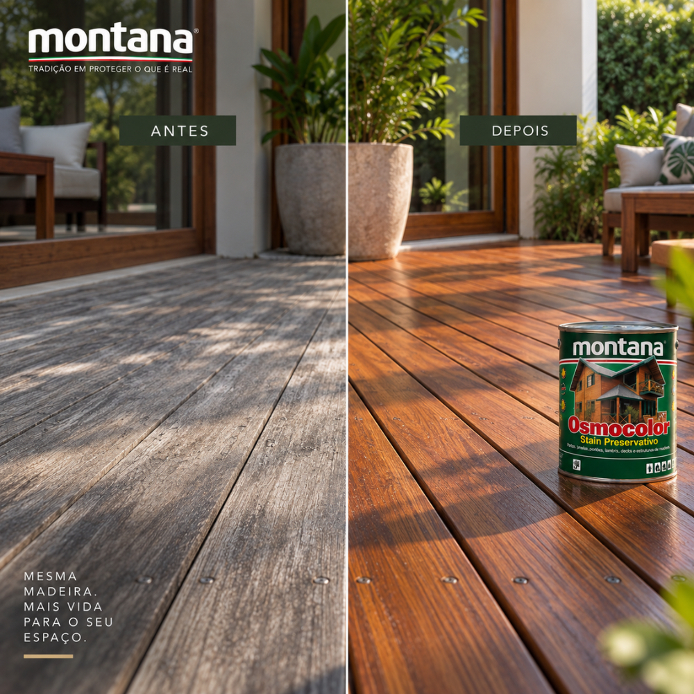 Osmocolor Stain Natural UV Gold 0,9L ou 3,6L Proteção Madeira Montana Acabamento Acetinado Galão · foto 2