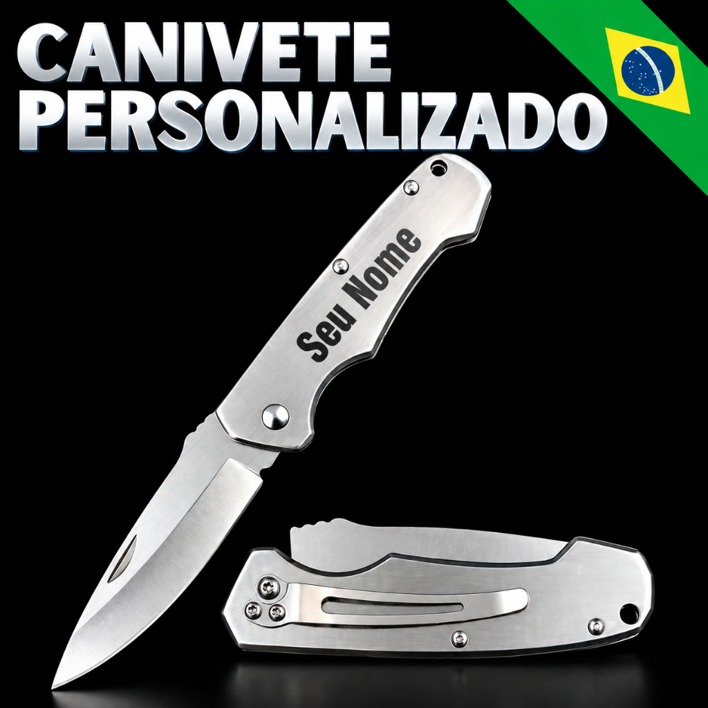 Canivete Personalizado a Laser com Nome do Pai Presente