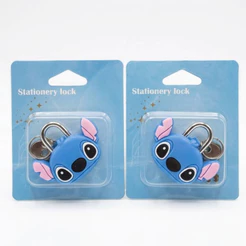 Cadeado Infantil Stitch Chave Reserva Personagem Filme Lilo Stitch Cadeadinho Presente Fofo Viagem