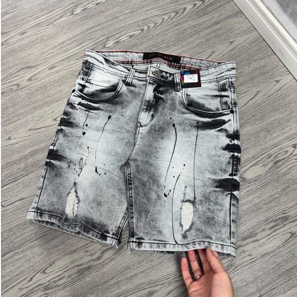Bermuda Jogador Jeans Masculina Slim com Elastano Premium Casual Preta Cinza ENVIO RÁPIDO
