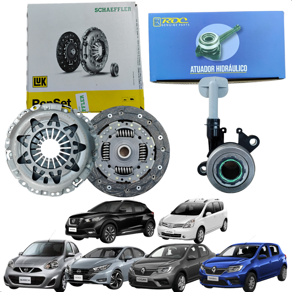 Kit Embreagem Platô Disco Atuador Original Luk Nissan Versa March 1.6