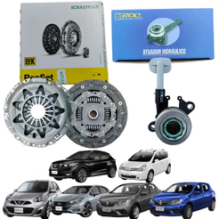 Kit Embreagem Platô Disco Atuador Original Luk Nissan Versa March 1.6