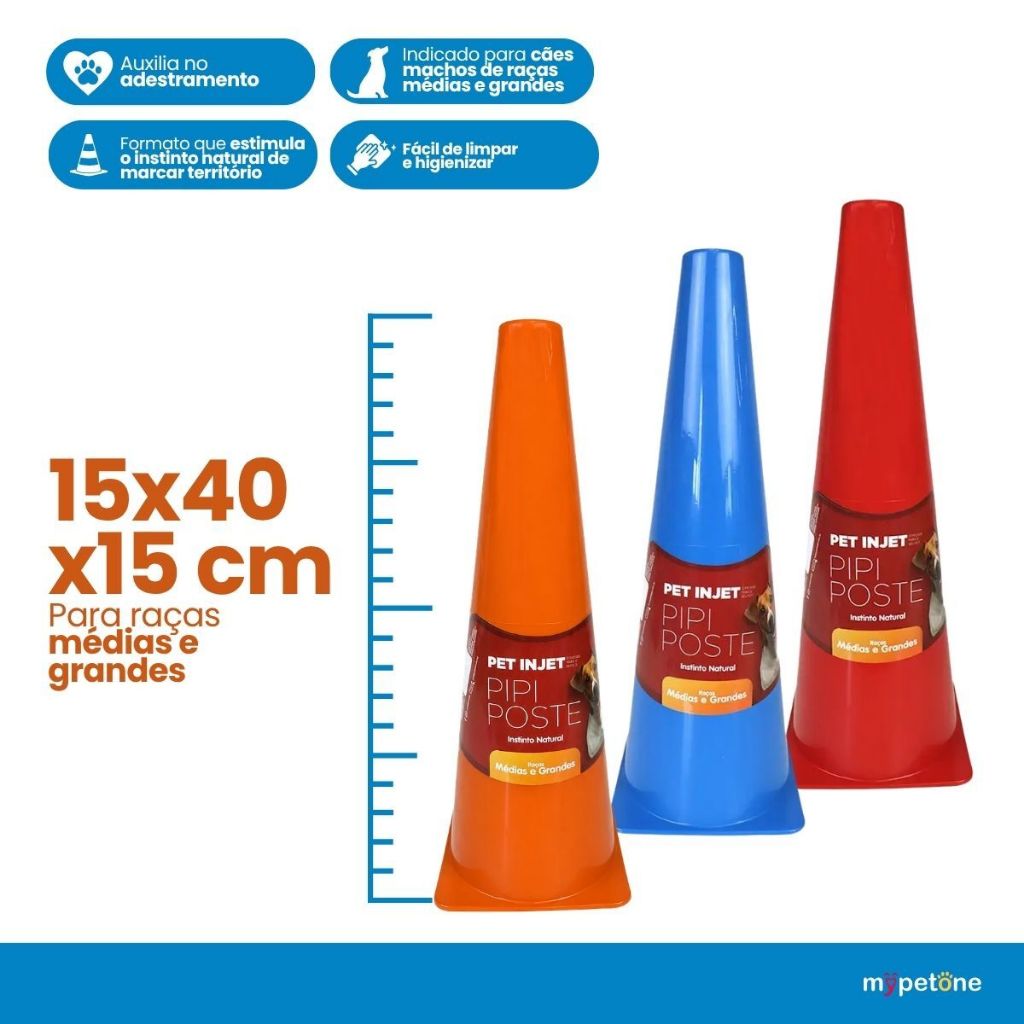 Pipi Poste Cone Educador Postinho Adestrador Sanitário Xixi Tamanho Grande para Cachorros e Cães