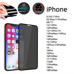 Película Cerâmica Fosca Privacidade Para iPhone XR X XS MAX 11 12 13 14 15 16 17 18 Anti Spy