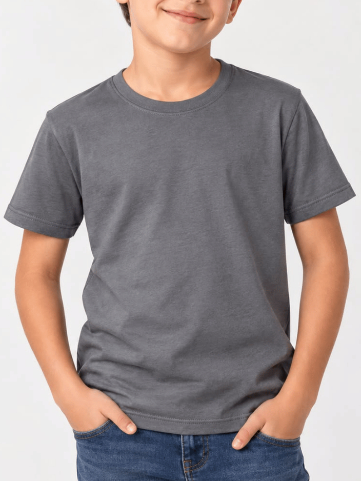 Camiseta Básica Lisa infantil Manga Curta Menino Tamanho 2 ao 12 — imagem 2 de 2