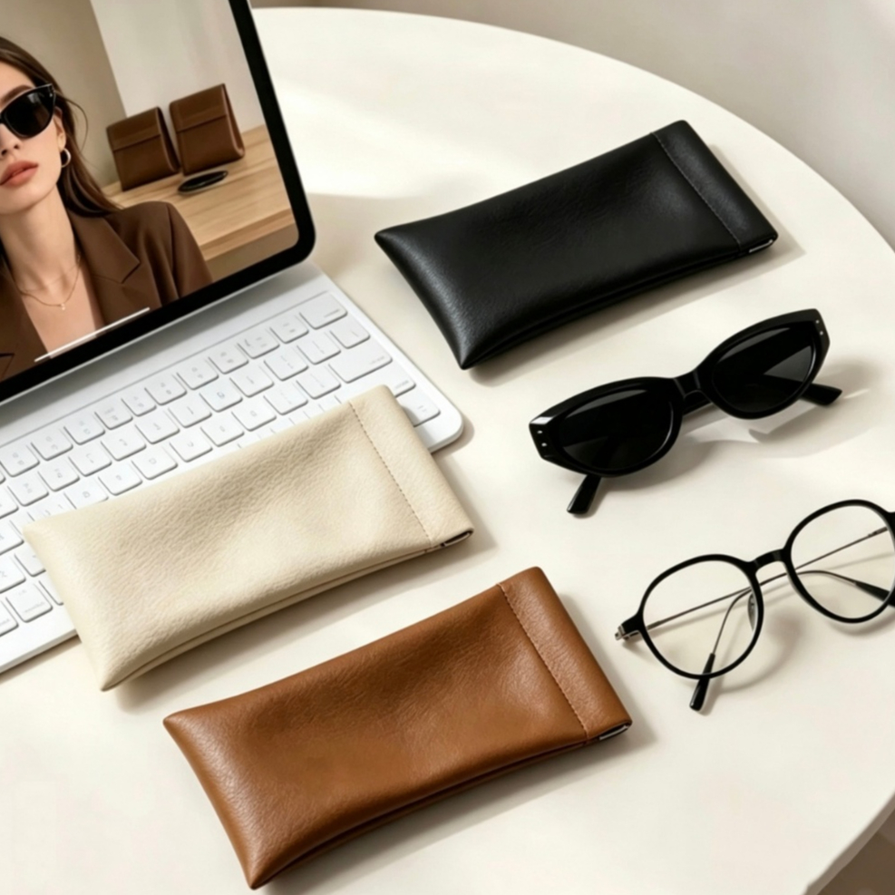 Estojo para Óculos de Sol ou Grau Versátil Case com Fechamento Automático Porta ou Saco Xadrez