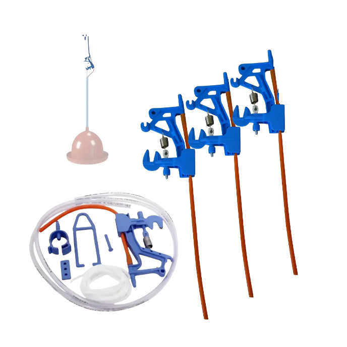 Kit 3 Un. Válvulas Bebedouro Pendular Cor Azul Galinha Aves