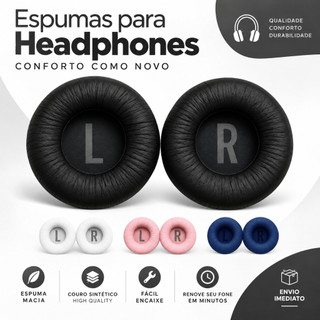 Almofadas Conforto Extra Compatível com Fone JBL Tune 510BT/520/520BT