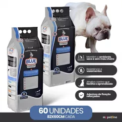Kit 2 Tapete Higiênico Blue Carbon 82x60 cm - 30 Unidades