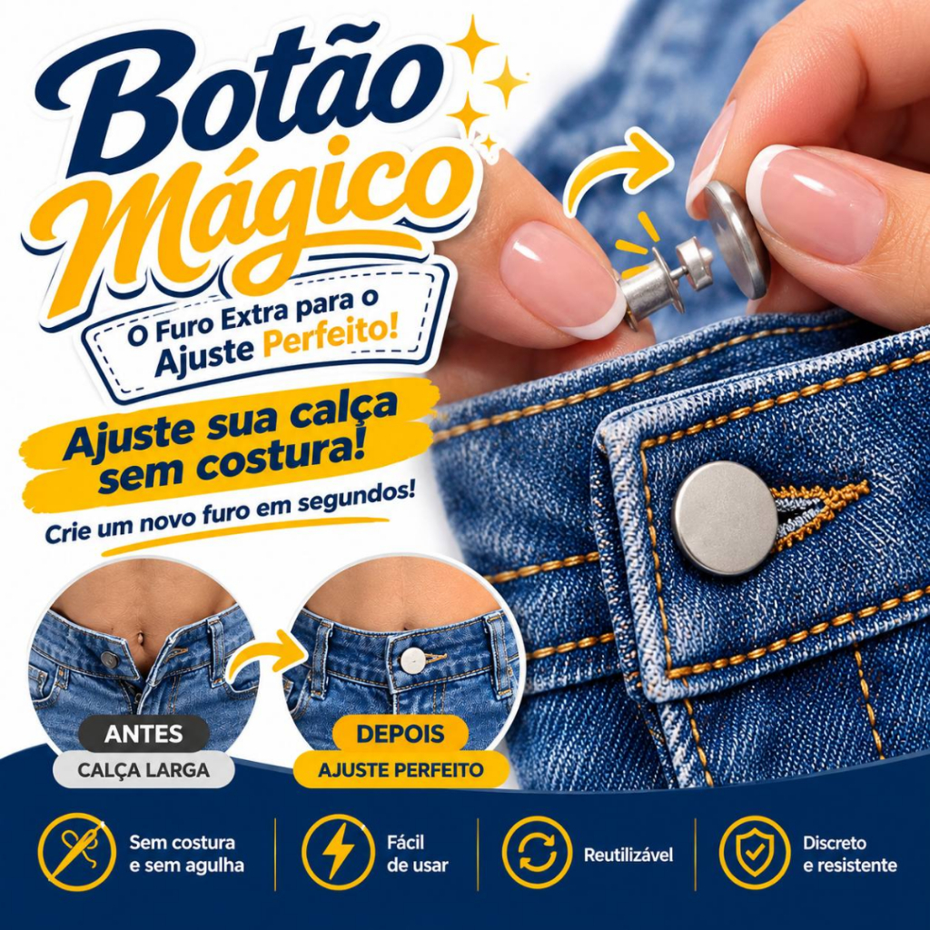 Botão mágico ajuste perfeito - ajuste calças shorts saia roupas furo extra ajuste cintura botão calça