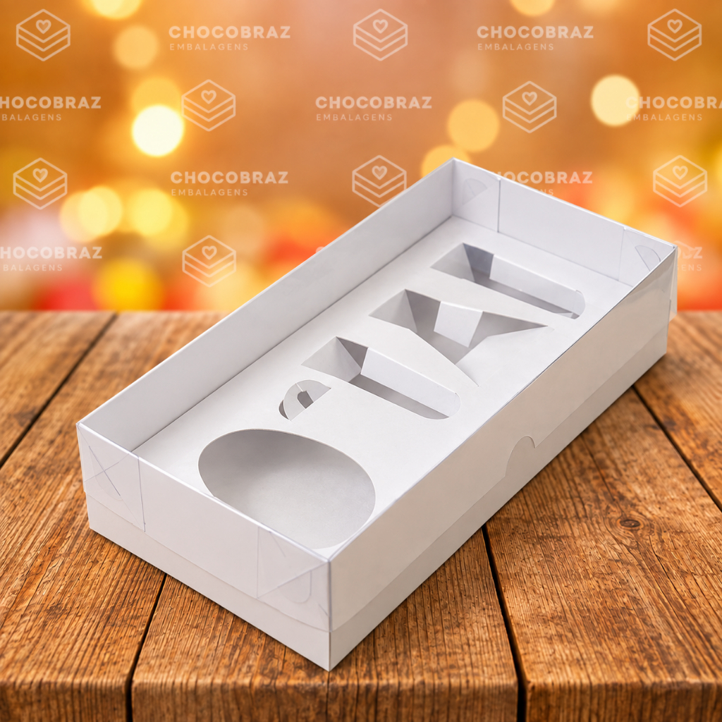 5~20 CAIXAS PARA OVO DE PÁSCOA KIT MINI CONFEITEIRO BRANCO 150G YIN COD P0258 (PASCOA YINPACK OUTLET) (CHOCO) · foto 2