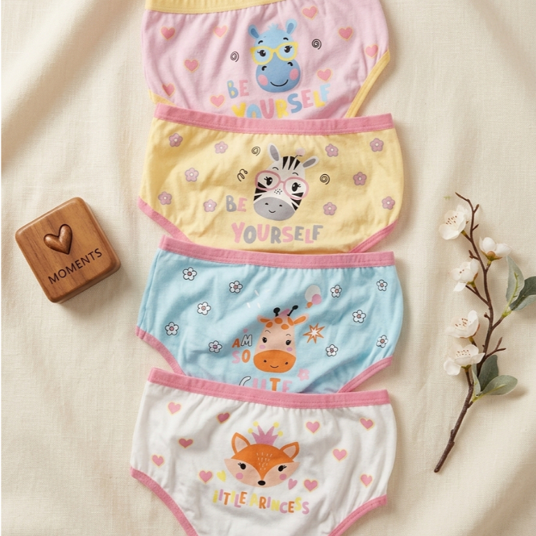 kit 3 Calcinhas infantis de algodão confortável alta qualidade desfralde estampas variadas Peppa pig diversos