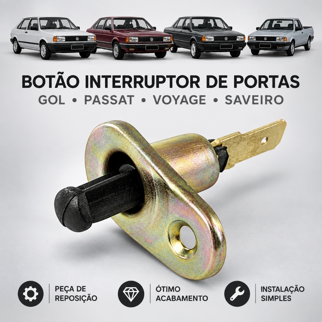 Botão Interruptor de Abertura de Porta VW Gol Saveiro Parati Fox Voyage Apollo Volks