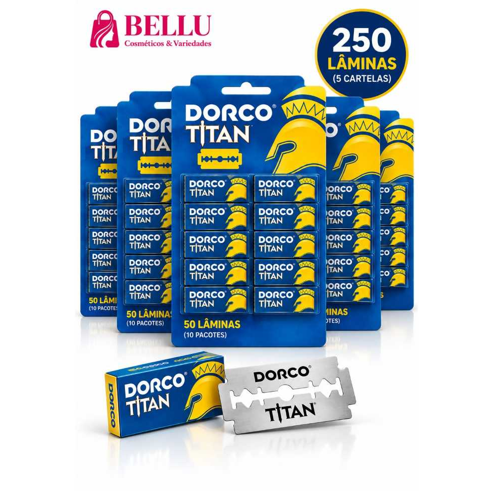 Kit 5 Cartelas de Lâmina para Barbear Dorco Titan - Precisão e Conforto com Design Avançado