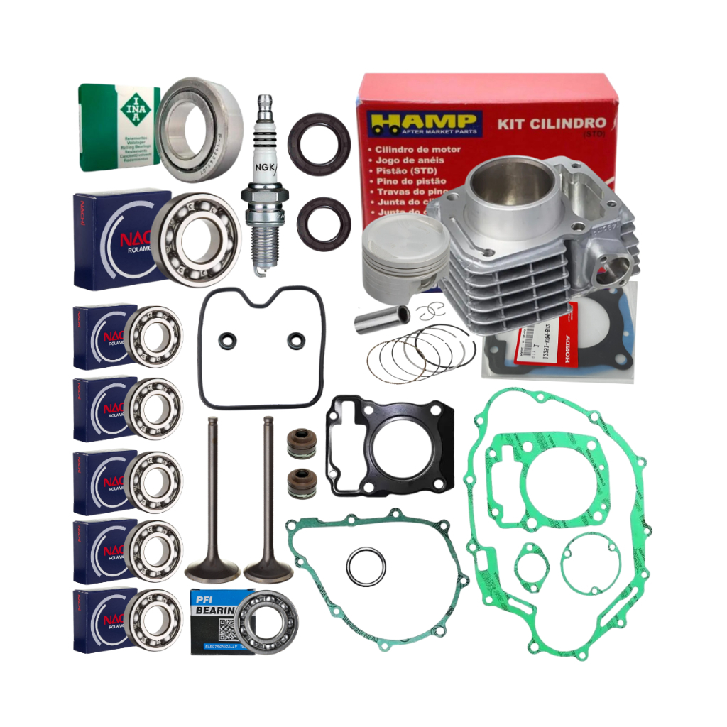 Kit Cilindro Motor HAMP CG 150 Titan 150 Fan 150 Rolamentos Valvulas Juntas