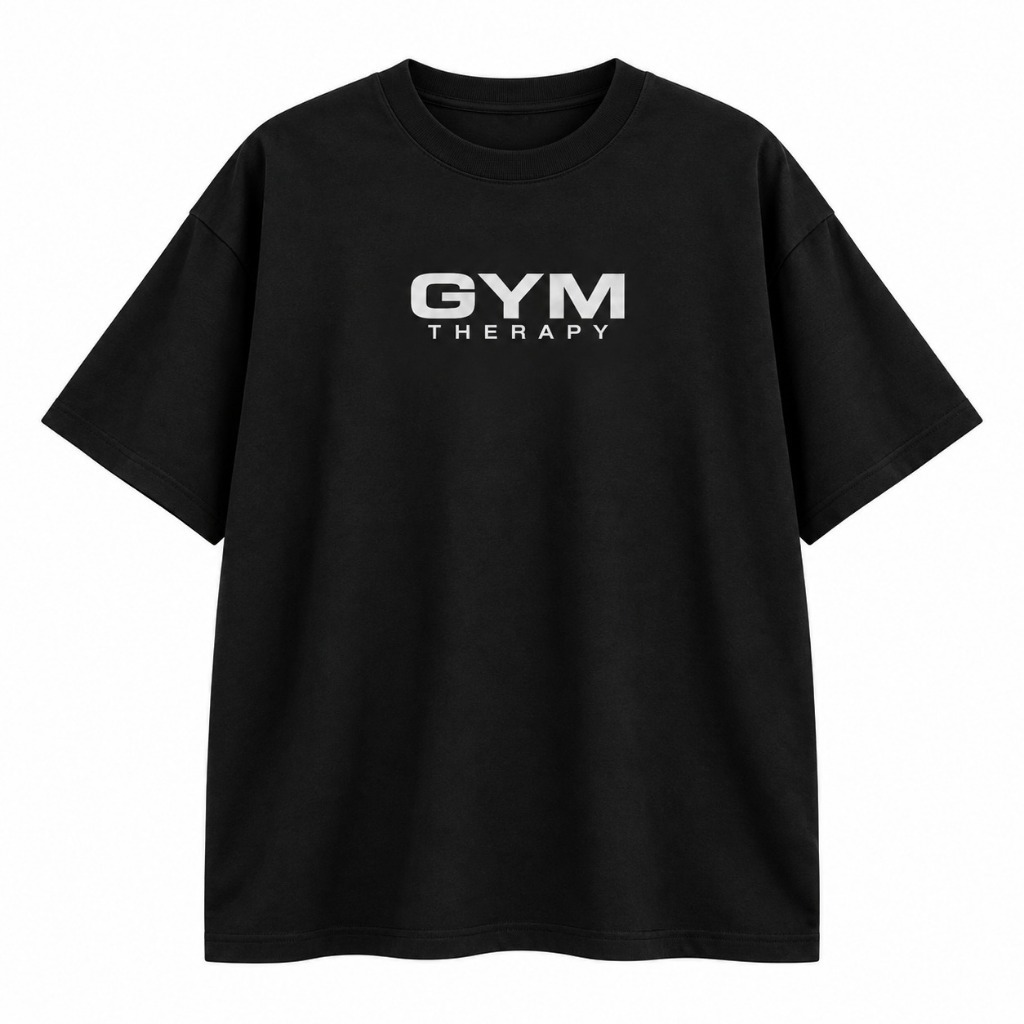 Camiseta Feminina Academia Oversized Fitness 100% Algodão Estampada Treino Corrida Preta Confortável